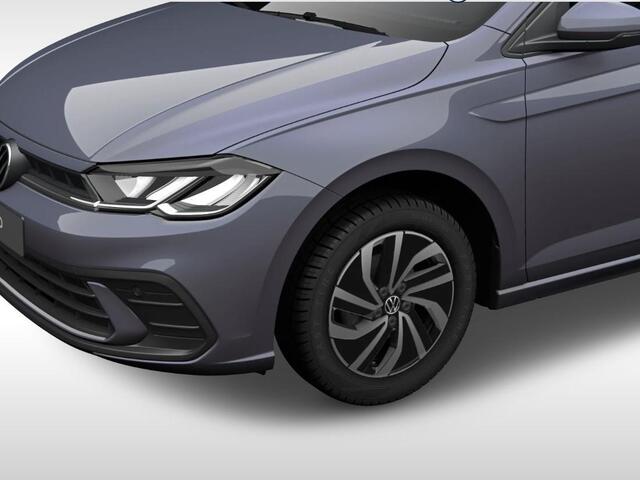 Volkswagen POLO Life Edition 1.0 TSI 95 pk 5 versn. Hand · Achteruitrijcamera · Parkeersensor achter · Velgen 'essex', 15 inch lichtmetaal ·