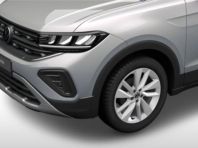 Volkswagen T-Cross Life Edition 1.0 TSI 95 pk 5 versn. Hand · Achteruitrijcamera · Draadloze telefoonlader · Velgen 'ventura', 17 inch lichtmetaal ·