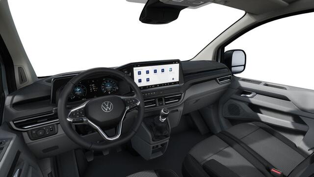 Volkswagen TRANSPORTER Bedrijfswagens Life 2.0 TDI EU6 81 kW 110 pk 6 versn. hand | BPM vrij | Achterdeuren zonder ruit | Zitpakket 3 voor Life & Style - armleuningen, bijrijdersbank met doorlaadfunctie en klaptafel | Multifunctioneel kunstlederen stuurwiel |