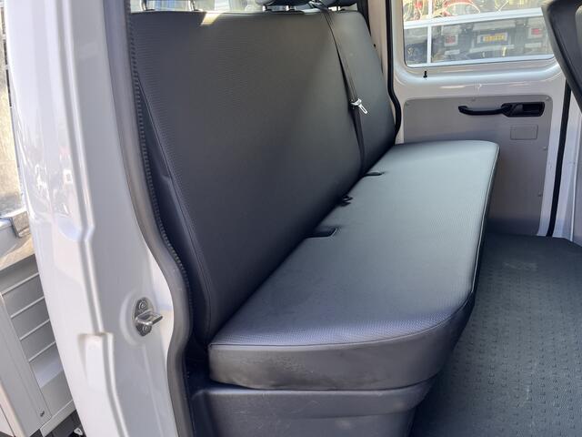 Volkswagen TRANSPORTER 2.0 TDI L2H1 DC Laadkraan Airco Trekhaak 2200kg 6 persoons Euro 6 Open laadbak Pick up p-up Bakwagen 1e eigenaar Kraan Laadkraan Dubbele cabine