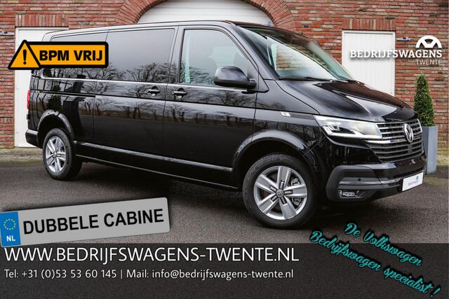 Volkswagen TRANSPORTER T6.1 2.0 TDI 204PK DSG L2H1 HIGHLINE DUB/CAB Standkachel | Leder | LED | Trekhaak | Full Option |