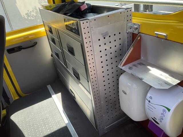 Volkswagen TRANSPORTER 2.0 TDI HIAB kraan Kastinrichting Trekhaak Laadkraan Airco Cruise Comfortline DC L2H1 Lang