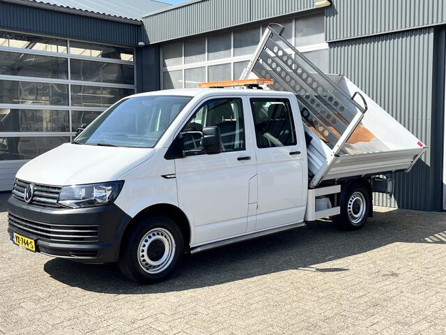 Volkswagen TRANSPORTER 2.0 TDI DC 3-zijdenkipper Pick-up Airco Trekhaak 2200 kg trekgewicht Telefoonverbinding 1e eigenaar Dealer onderhouden Kieper P-up Doka Pritsche Ahk 2200kg Euro 5
