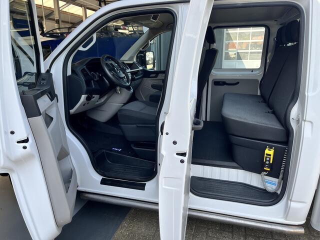 Volkswagen TRANSPORTER 2.0 TDI DC 3-zijdenkipper Pick-up Airco Trekhaak 2200 kg trekgewicht Telefoonverbinding 1e eigenaar Dealer onderhouden Kieper P-up Doka Pritsche Ahk 2200kg Euro 5