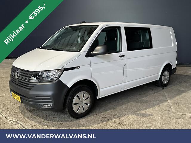 Volkswagen TRANSPORTER 2.0 TDI L2H1 Dubbele Cabine Euro6 *Rijklaar Direct Rijden* Airco | 5-Zits | Navigatie | Trekhaak | Apple Carplay Android Auto, Cruisecontrol, Parkeersensoren