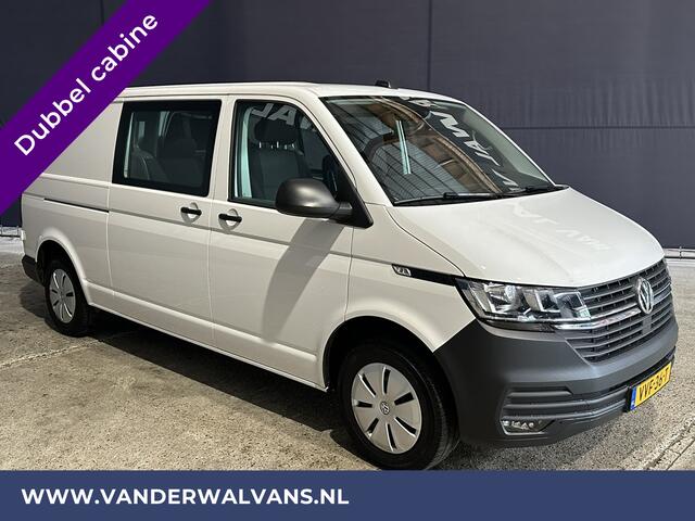 Volkswagen TRANSPORTER 2.0 TDI L2H1 Dubbele Cabine Euro6 Airco | 5-Zits | Navigatie | Trekhaak | Apple Carplay Android Auto, Cruisecontrol, Parkeersensoren