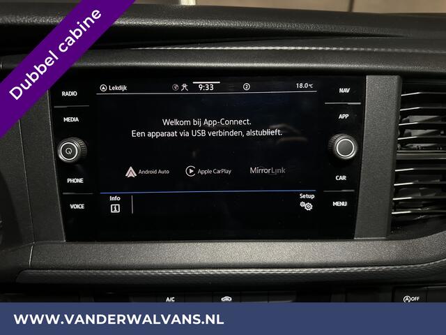 Volkswagen TRANSPORTER 2.0 TDI L2H1 Dubbele Cabine Euro6 Airco | 5-Zits | Navigatie | Trekhaak | Apple Carplay Android Auto, Cruisecontrol, Parkeersensoren
