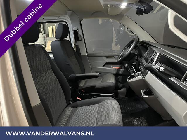 Volkswagen TRANSPORTER 2.0 TDI L2H1 Dubbele Cabine Euro6 Airco | 5-Zits | Navigatie | Trekhaak | Apple Carplay Android Auto, Cruisecontrol, Parkeersensoren