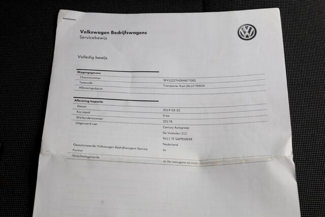Volkswagen TRANSPORTER 2.0 TSI 150pk Benzine L2H3 Trendline Airco/Camera BPM-VRIJ 03-2019