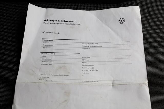 Volkswagen TRANSPORTER 2.0 TSI 150pk Benzine L2H3 Trendline Airco/Camera BPM-VRIJ 03-2019