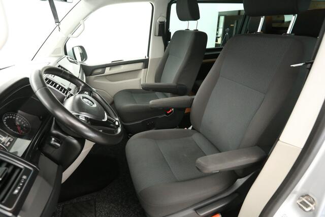 Volkswagen TRANSPORTER 2.0 TDI 150PK L2H1 | Dubbele Cabine | 5 Persoons | DSG Automaat ACC Airco 2xSchuifdeur Carplay LED Trekhaak Navi PDC 17"LMV