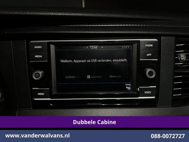 Volkswagen TRANSPORTER 2.0 TDI L2H1 Dubbele Cabine Euro6 Airco | 2200kg Trekhaak | Apple Carplay Cruiscontrol, Android Auto, 5-Zits, Parkeersensoren