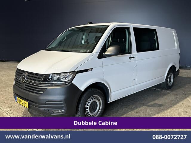 Volkswagen TRANSPORTER 2.0 TDI L2H1 Dubbele Cabine Euro6 Airco | 2200kg Trekhaak | Apple Carplay Cruiscontrol, Android Auto, 5-Zits, Parkeersensoren