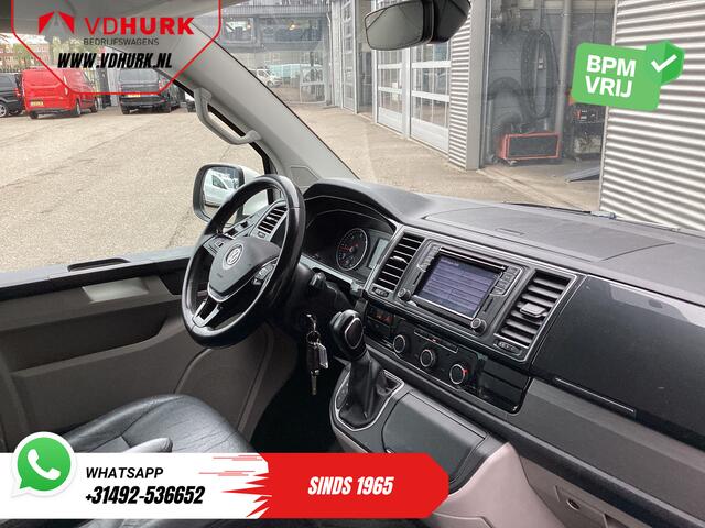 Volkswagen TRANSPORTER T6 2.0 TDI 150 pk DSG Aut. L2 Highline E6 DC Dubbel Cabine BPM VRIJ! Carplay/ Alarm/ Leder/ Cruise/ PDC/ Sidebars/ Trekhaak/ LMV/ DAB