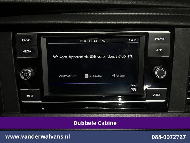 Volkswagen TRANSPORTER 2.0 TDI 150pk Automaat L2H1 Dubbele Cabine Euro6 Airco | 5-Zits | Camera | Apple Carplay Android Auto, Cruisecontrol, 2500kg Trekhaak