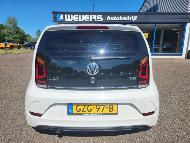 Volkswagen UP! 1.0 TSI 90pk! HIGH UP!, Clima, Cruise, PDC, 15 inch lichtmetaal