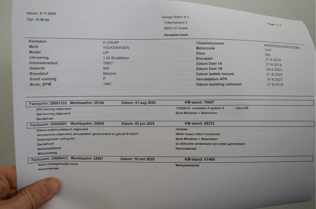 Volkswagen UP! 1.0 BMT move up! Nap / Airco / Bluetooth / 5 Deurs