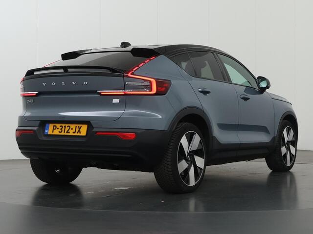 Volvo C40 Recharge Twin Intro Edition 78 kWh | SOH 96% | Navigatie | Comfortstoelen | 360 Camera | DAB | Apple CarPlay/Android Auto | Panoramadak | Adaptieve Cruise Control | Ele. kofferdeksel | Ele. stoelen + Geheugen | Harman/Kardon |