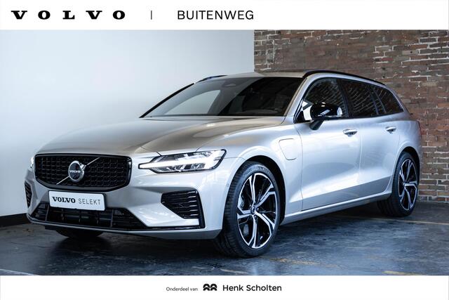 Volvo V60 T6 Automaat Plug-in hybrid AWD Ultra Dark | Panoramadak | 360° parkeercamera | Parkeersensoren voor + achter | Harman Kardon premium audio | Google infotainment | Stoelverwarming | Stuurwielverwarming | Parkeerverwarming | BLIS | Adaptive cruise control 
