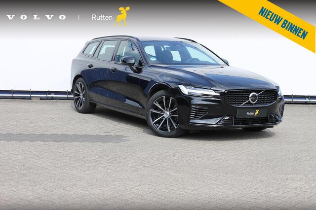 Volvo V60 T6 350PK Automaat Plug-in hybrid AWD Plus Dark Long Range / Google infotainment / Cruise Control / Lederen bekleding / Keyless entry / Elektrisch bedienbare voorstoelen met geheugen / Verwarmbare voorstoelen