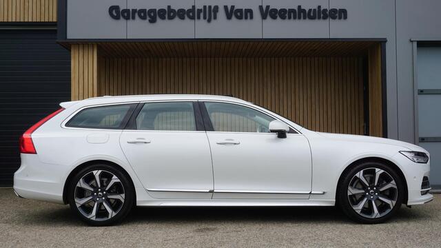 Volvo V90 2.0 T6 320PK AWD Inscription Pano.Dak Bowers & Wilkens Elek.Trekhaak 360-view Stoelverkoeling *Crystal White Pearl* 71723km *Uniek*