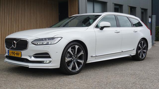 Volvo V90 2.0 T6 320PK AWD Inscription Pano.Dak Bowers & Wilkens Elek.Trekhaak 360-view Stoelverkoeling *Crystal White Pearl* 71723km *Uniek*