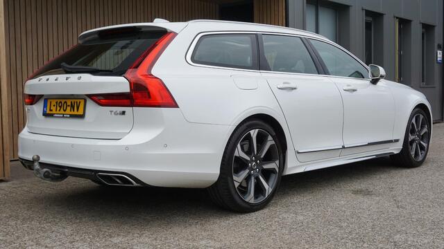 Volvo V90 2.0 T6 320PK AWD Inscription Pano.Dak Bowers & Wilkens Elek.Trekhaak 360-view Stoelverkoeling *Crystal White Pearl* 71723km *Uniek*