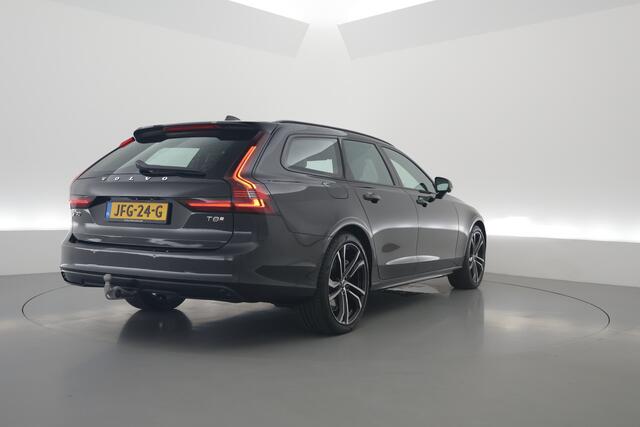 Volvo V90 T8 Recharge Ultra Dark | Luchtvering | Pano | HUD | Elek. Trekhaak | Harman Kardon | Memory seats