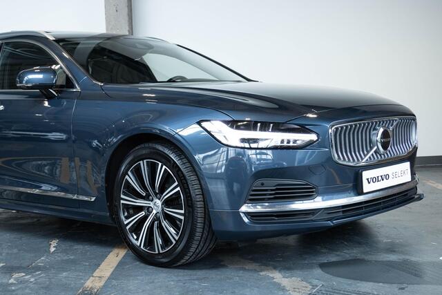 Volvo V90 T8 Automaat AWD Inscription | Panoramadak| Interieur Voorverwarming| Electrisch Bedienbare Voorstoelen| Adaptieve Cruise Control| Blind Spot | Semi Electrische Trekhaak| Alarmklasse 3| Parkeer Camera.