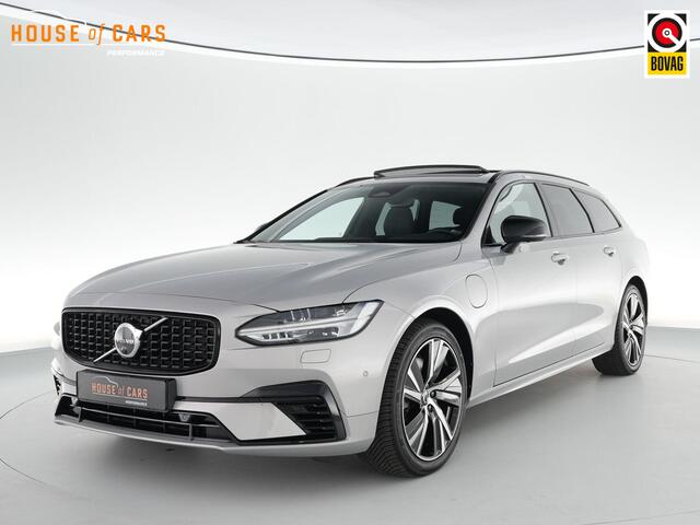 Volvo V90 T6 Ultra Dark 2.0 350pk Plug-in hybrid AWD |Bowers&Wilkens|panoramadak|memoy|HUD|lederen sportstoelen|Apple Carplay|elek. trekhaak|360 camera|blind spot|stoel en stuurverwarming|