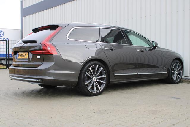 Volvo V90 2.0 T6 AWD Inscription Exclusive | Incl. 12 maanden garantie | Trekhaak | Schuif/kantel dak | Apple carplay | Harman/Kardon | Head-up display | Stoelverwarming + ventilatie | Stuurverwarming | Stoelverwarming achter |