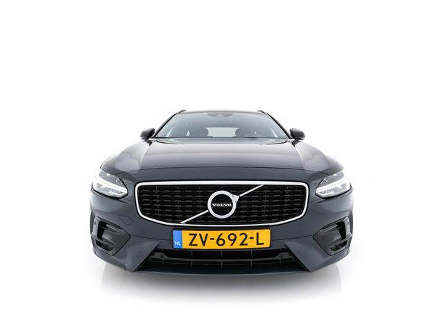 Volvo V90 2.0 D4 R-Design (INCL-BTW) LEATHER-FABRIC | DIGI-COCKPIT | FULL-LED | HEATED-SPORTSEATS | LANE-ASSIST | NAVI-FULLMAP | CAMERA | DAB+ | PRIVACY-GLASS | ECC | PDC | TOWBAR | 19''ALU*