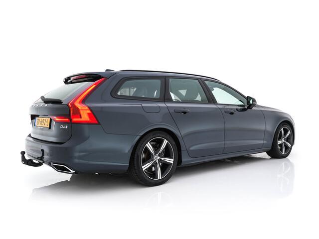 Volvo V90 2.0 D4 R-Design (INCL-BTW) LEATHER-FABRIC | DIGI-COCKPIT | FULL-LED | HEATED-SPORTSEATS | LANE-ASSIST | NAVI-FULLMAP | CAMERA | DAB+ | PRIVACY-GLASS | ECC | PDC | TOWBAR | 19''ALU*