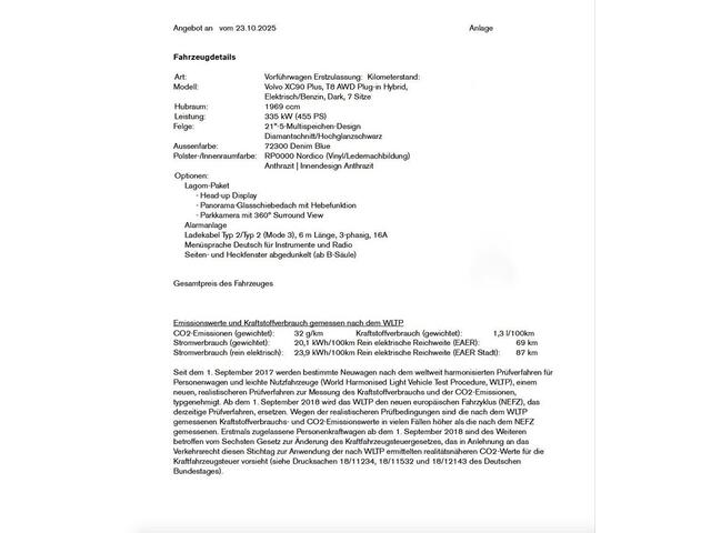 Volvo XC90 2.0 T8 Plug-in hybrid AWD Plus Dark Facelift . Nu met ¤ 24.075 korting